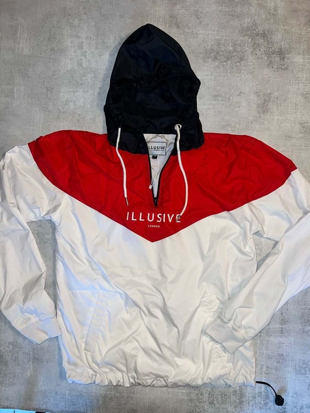Illusive London Color Block Half-Zip Hooded Windbreaker